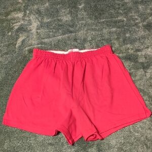 Soffe Women's Red Athletic Shorts with Elastic Waist